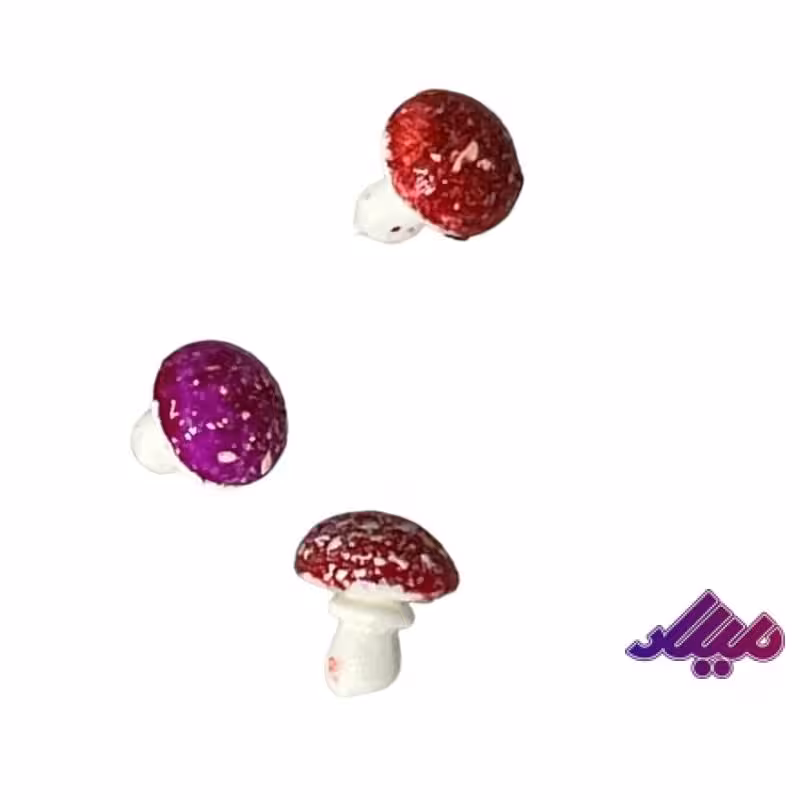 تزئینات قارچ 3 عددی 1 سانت رنگ رندم