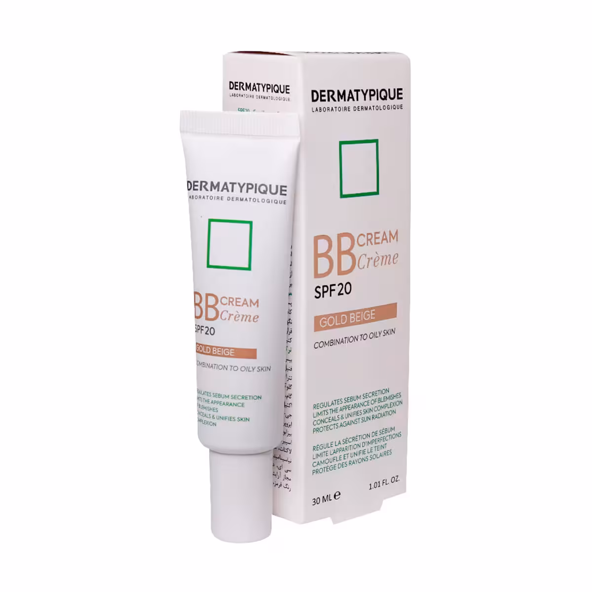 بی بی کرم SPF20 درماتیپیک مناسب پوست چرب و مختلط ـ Dermatypique BB Cream Spf 20 For Combination To Oily Skin 30 ml ـ درماتیپیک
