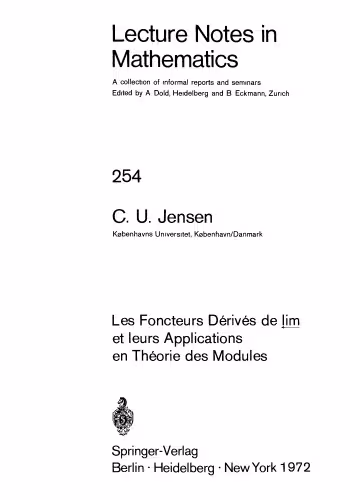 خرید و دانلود نسخه کامل کتاب Les Foncteurs Derives de lim et leurs Applications en Theorie des Modules