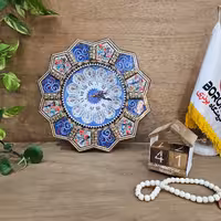 ساعت خاتم خورشیدی بشقاب مس میناکاری سایز 30