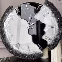 ساعت دیواری رزینی قطر60 طرح شب و روز