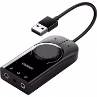 کارت صدا اکسترنال USB به جک 3.5 میلی‌متر یوگرین با کابل 15 سانتی‌متری CM129 40964