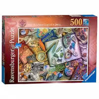 پازل 500 قطعه Ravensburger طرح میز باستان شناس