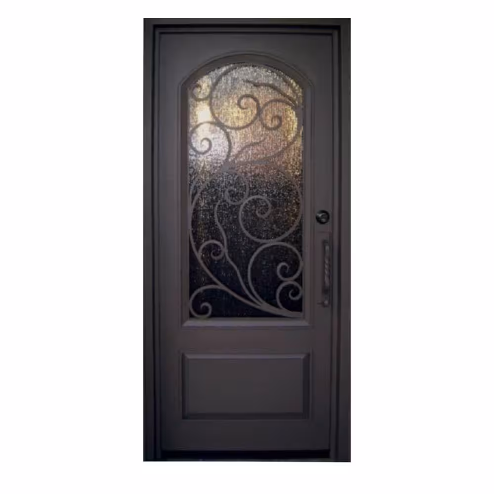 درب ورودی تک لنگه فلزی  پنجره دار کد 3071