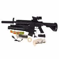 اسباب بازی تفنگ تیر ژله ای سوپر سایز شارژی رگباری و تک تیر