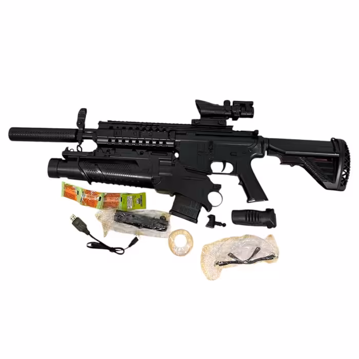 اسباب بازی تفنگ تیر ژله ای سوپر سایز شارژی رگباری و تک تیر