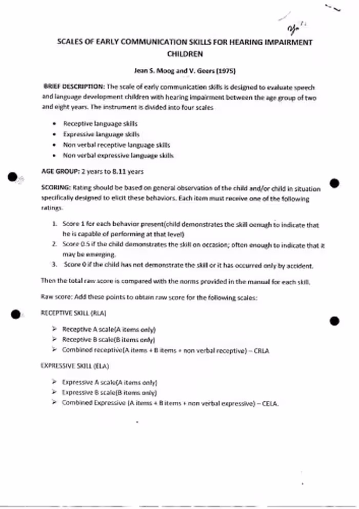 خرید و دانلود نسخه کامل کتاب Scales Of Early Communication Skills For Hearing-Impaired Children (SECS)