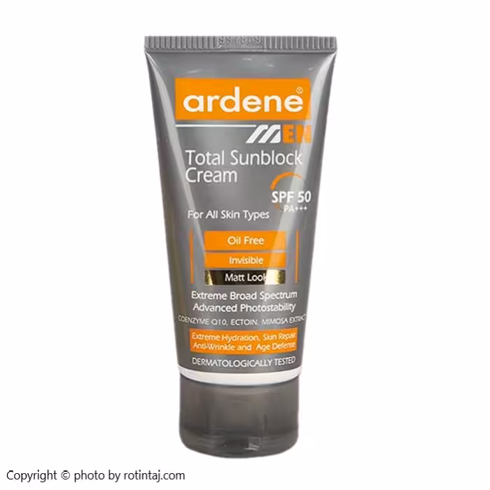ضد آفتاب آقایان SPF50 آردن مناسب انواع پوست