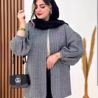 مانتو کتی زنانه نخی ریما مدل بافت