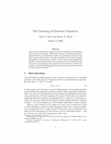 خرید و دانلود نسخه کامل کتاب The Meaning of Einstein's Equation