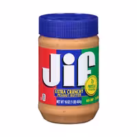 کره بادام زمینی آمریکایی کم چرب جیف Jif مدل Extra crunchy