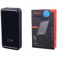 پاور بانک فست شارژ هترون مدل HPB2055G QC PD 100W با ظرفیت 20000 میلی آمپر ساعت
