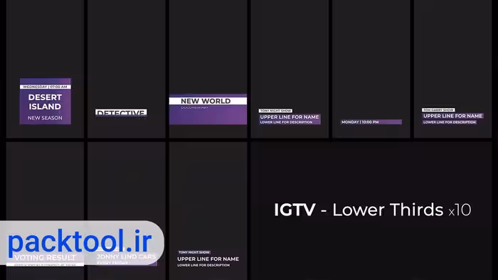 دانلود پکیج پروژه آماده افتر افکت موشن ریلز اینستاگرام IGTV Instagram Motion Package - پک تول