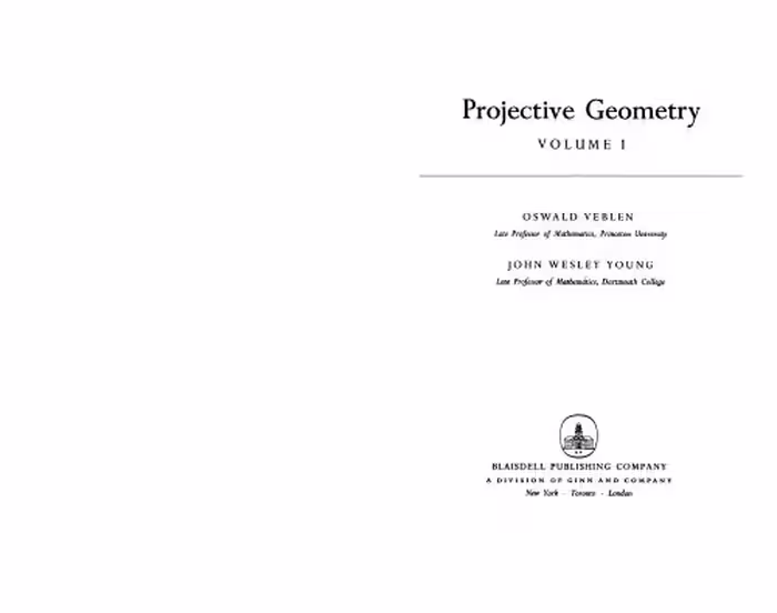 خرید و دانلود نسخه کامل کتاب Projective Geometry