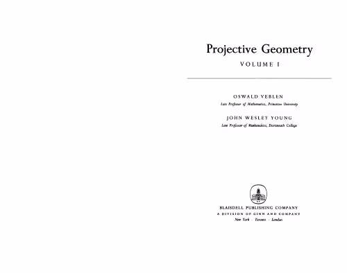 خرید و دانلود نسخه کامل کتاب Projective Geometry