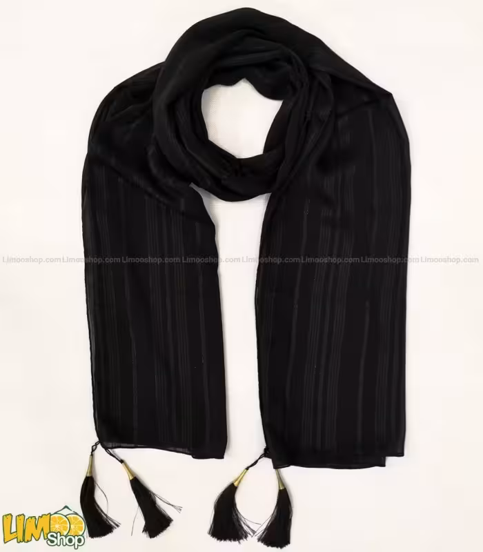 شال مشکی مجلسی کد 1489