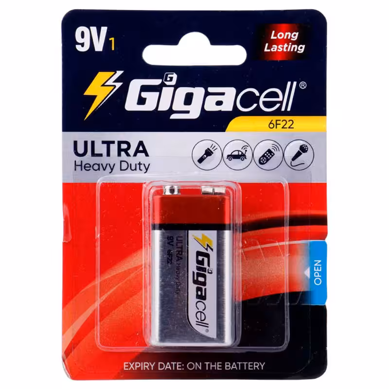 باتری کتابی Gigacell Ultra Heavy Duty 6F22 9V