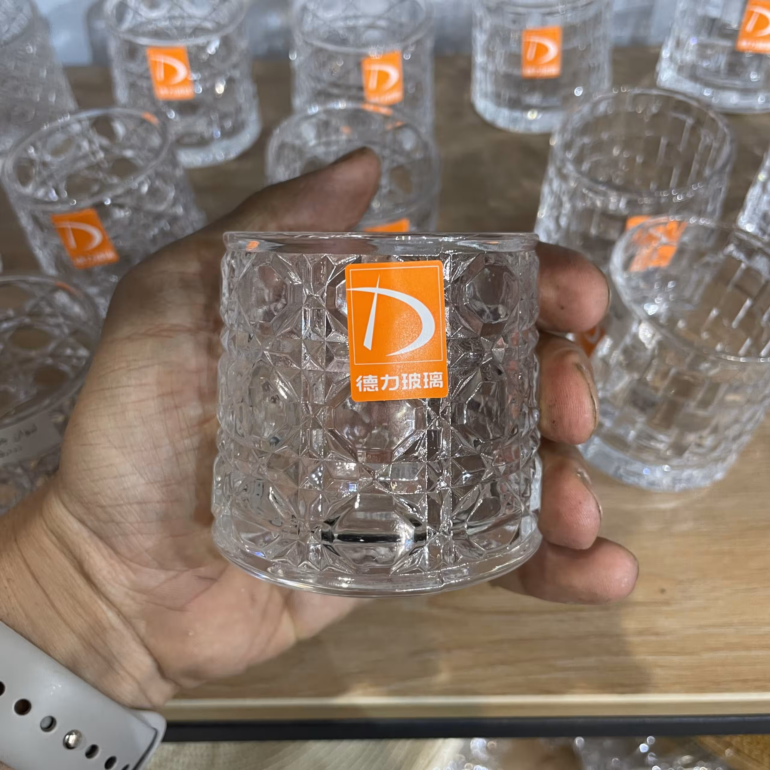 لیوان چرخشی دلی طرح الماس – ست 6 عددی Deliglass
