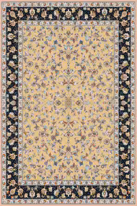 فرش 1200 شانه طرح نازافشان زمینه بژ کاشان