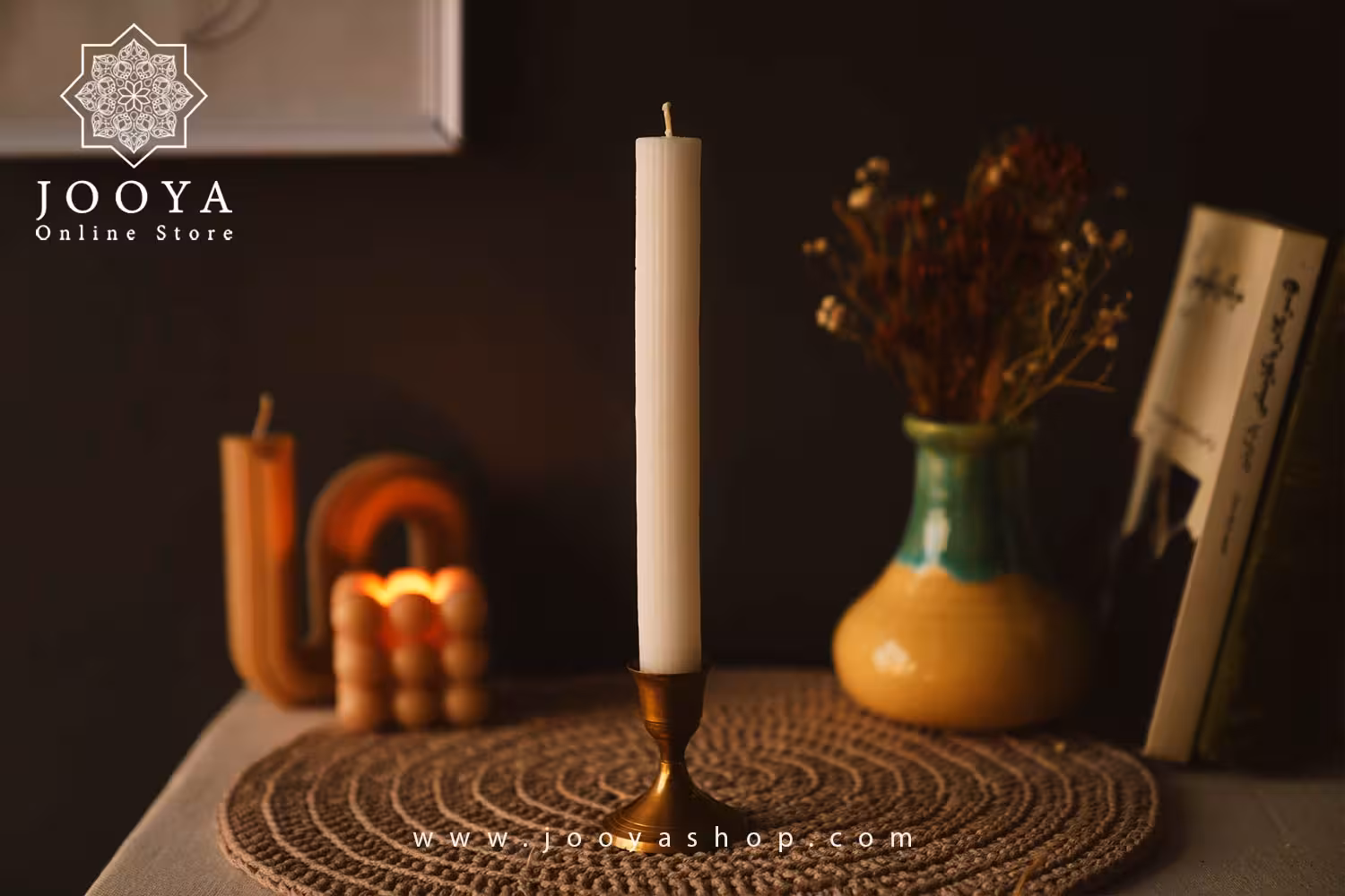 شمع قلمی شیاردار سفید