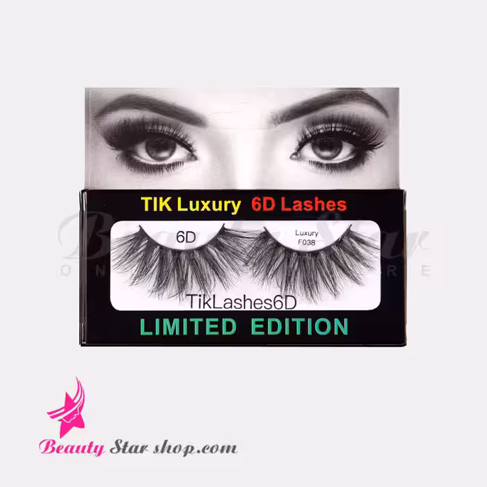 مژه مصنوعی شش بعدی مو طبیعی تیک مدل F038