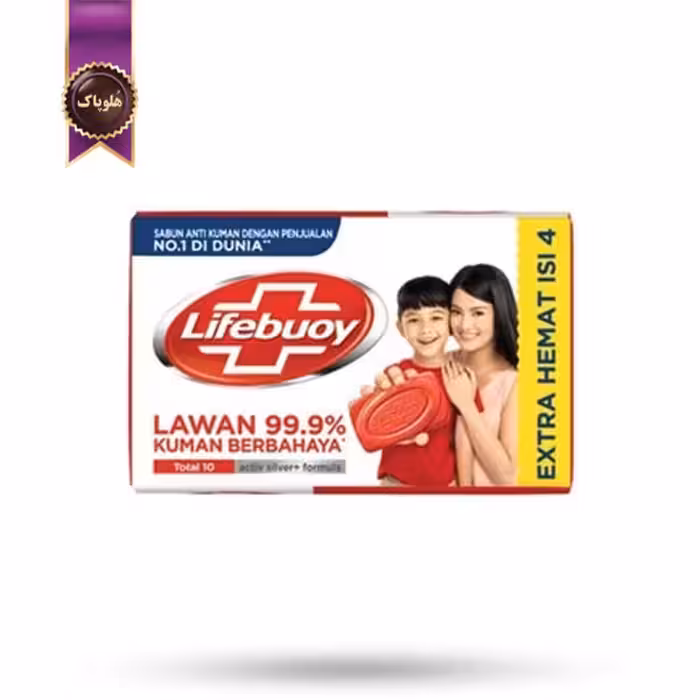 صابون آنتی باکتریال لایف بوی lifebuoy مدل total 10 پک 4تایی   (اورجینال)