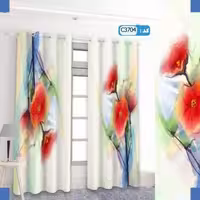 پرده تصویری طرح گل نارنجی برند پرنا