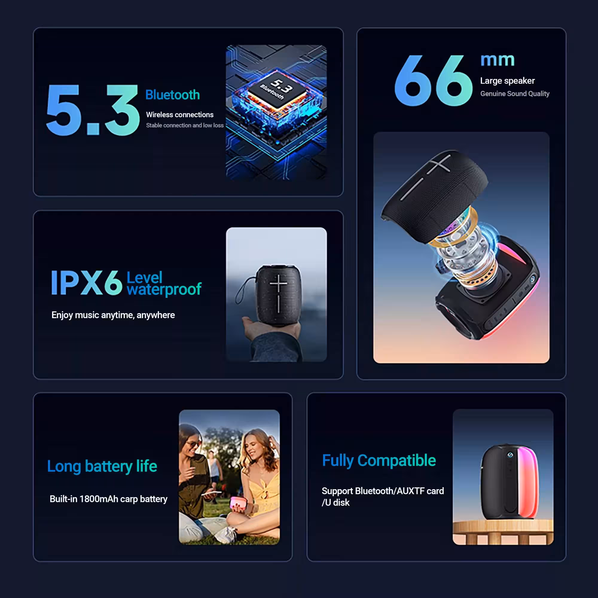 اسپیکر بلوتوثی قابل حمل اوی مدل Y525