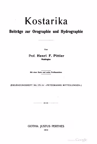 خرید و دانلود نسخه کامل کتاب Kostarika [Costa Rica] : Beiträge zur Orographie und Hydrographie