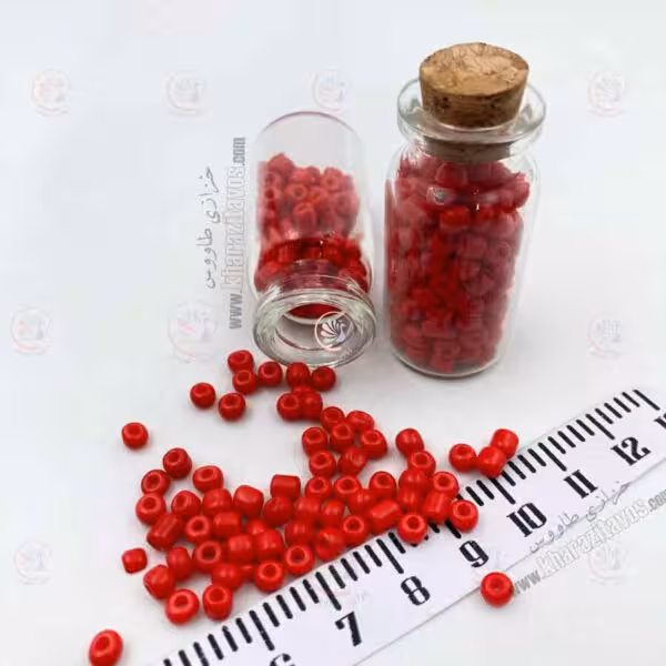 منجوق درشت بسته 40 گرمی ( قرمز مات )