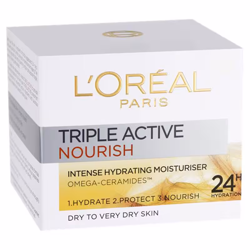 کرم آبرسان سه کاره اورال برای پوست خشک و خیلی خشک 50 میلی لیتر Loreal