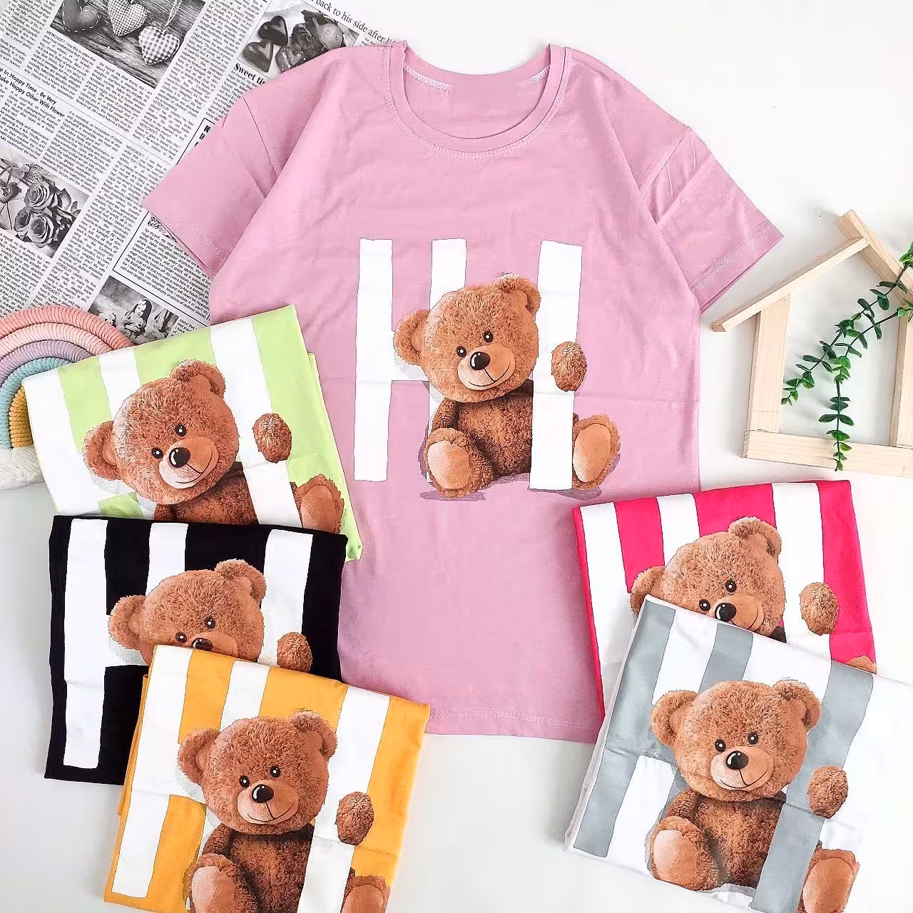 تیشرت دخترانه تینیجری 13 سال به بالا جنس پنبه 