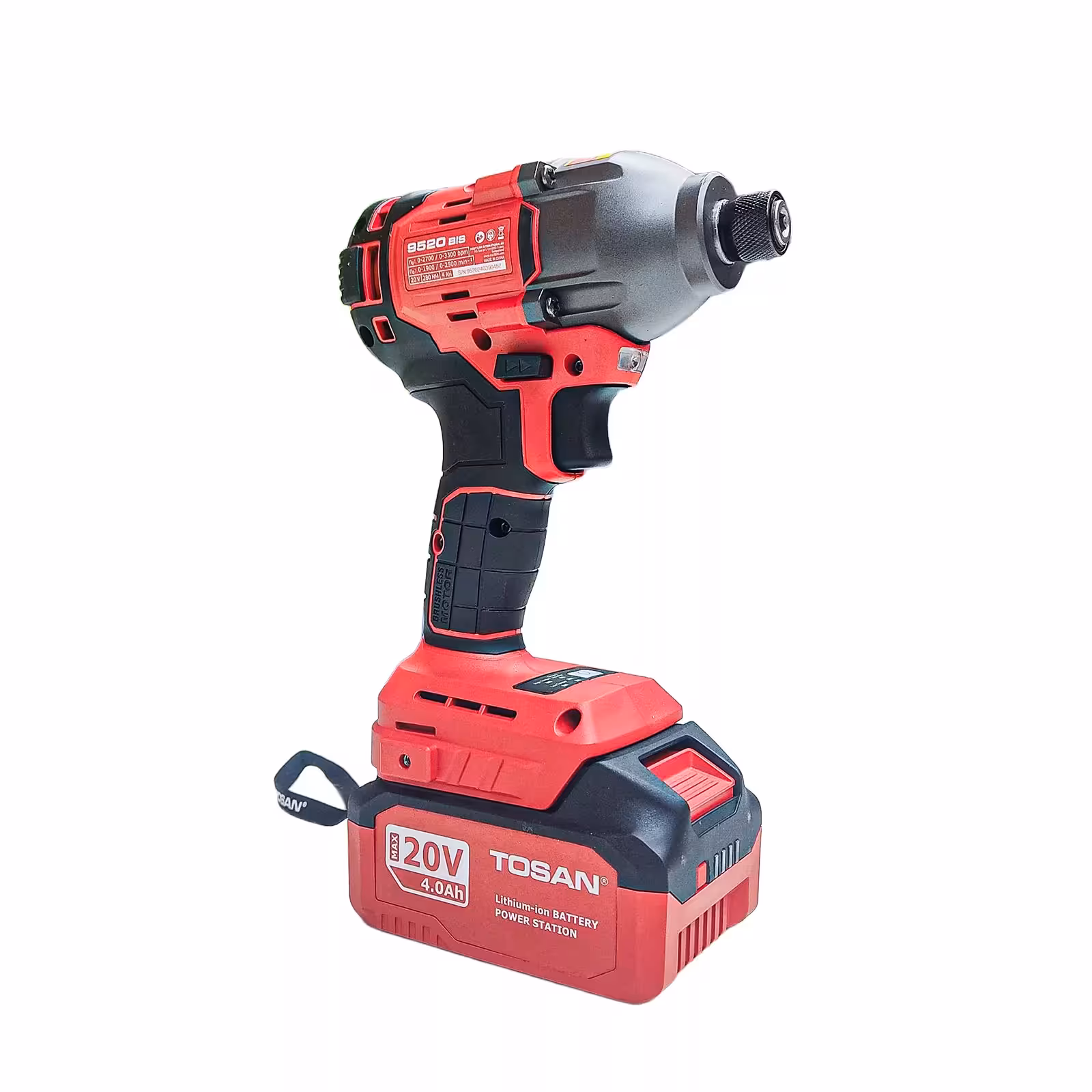 پیچ گوشتی ضربه ای شارژی 20 ولت توسن مدل 9520 BIS