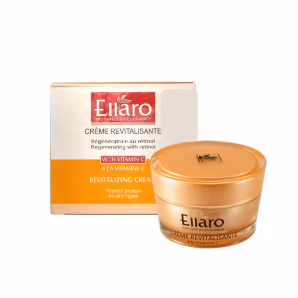 کرم احیا‎ کننده و شاداب ‎کننده حاوی ویتامین C الارو Ellaro Revitalizing Cream With Vitamin C For All Skins