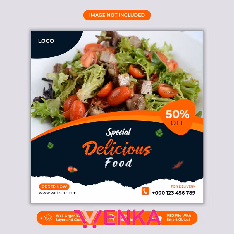 قالب منو غذا کد4620