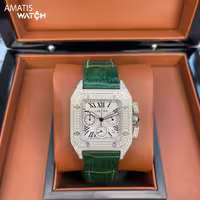 ساعت مچی کارتیر مدل Cartier Santos Diamonds 6496S