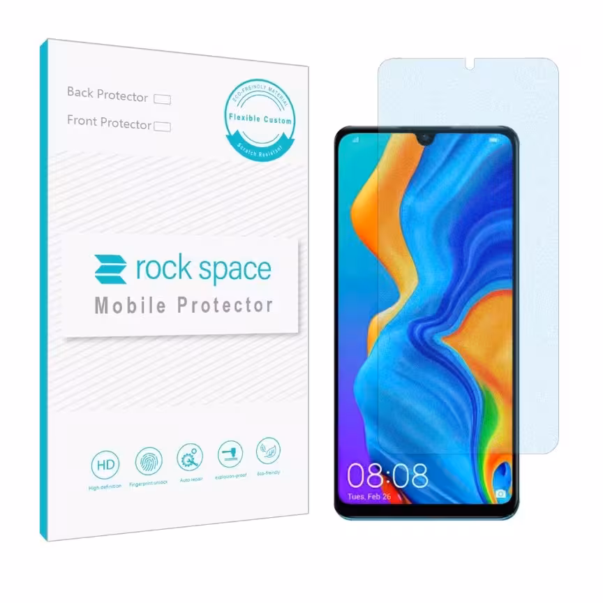  گلس نانو مات بلوکات (ضد اشعه آبی) و ضد ضربه گوشی هواوی p30 Lite برند راک اسپیس








