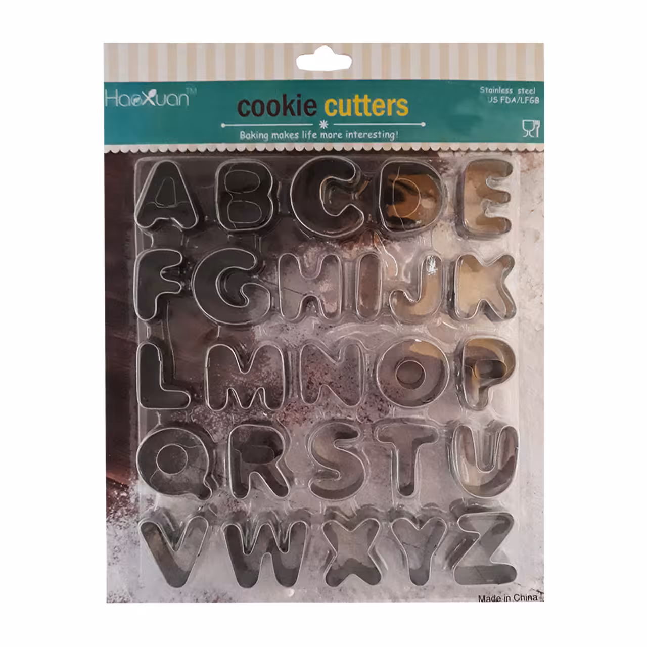 کاتر طرح حروف انگلیسی سایز متوسط کد 01