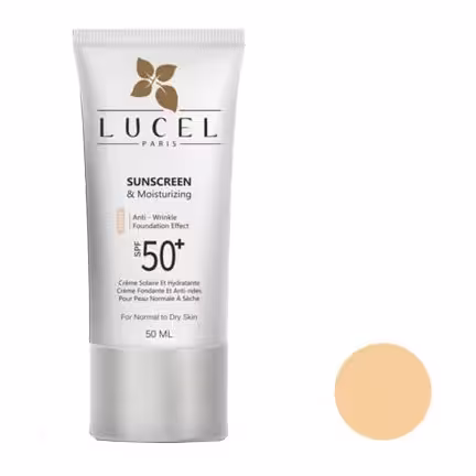 ضد آفتاب کرم پودری ضد چروک و آبرسان پوست نرمال نا خشک با spf 50 رنگ لایت