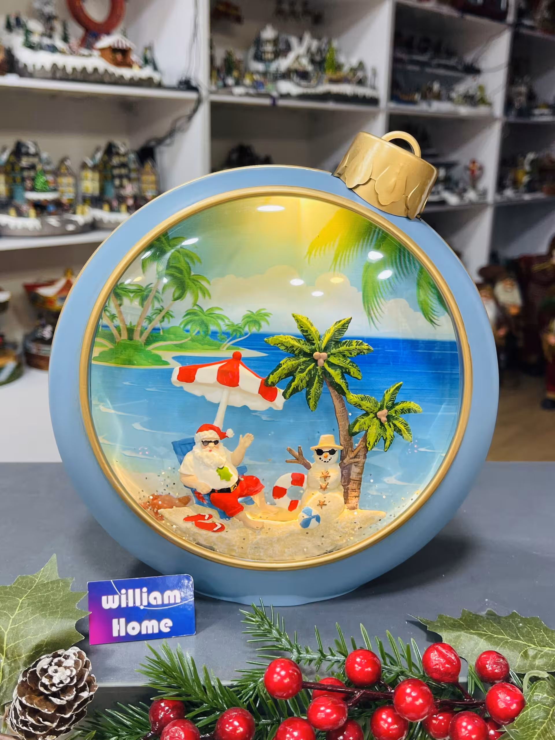 موزیک باکس بابانوئل کنار ساحل، طرح آویز کریسمس