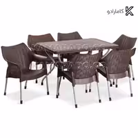 ست میز و صندلی 6 نفره حصیر بافت ناصر پلاستیک کد 991-621