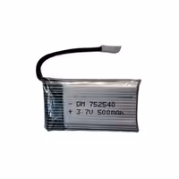 باتری لیتیومی قابل شارژ مدل DM‑752540 ظرفیت 500 میلی‌آمپر