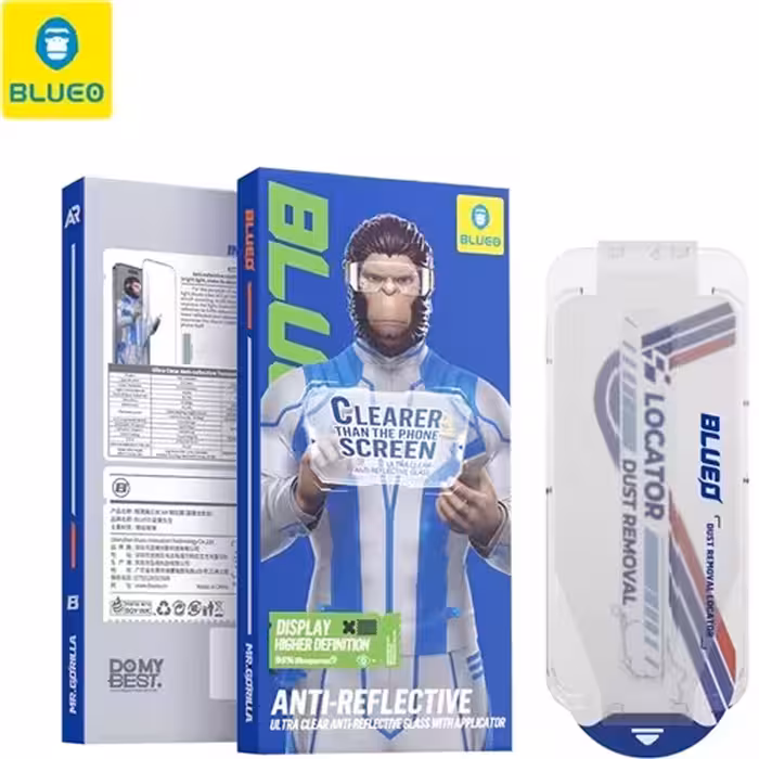محافظ صفحه بلو ضد انعکاس نور با اپلیکاتور Blueo AR Anti-Reflective With Applicator Glass مناسب برای Apple iPhone 17 Pro Max