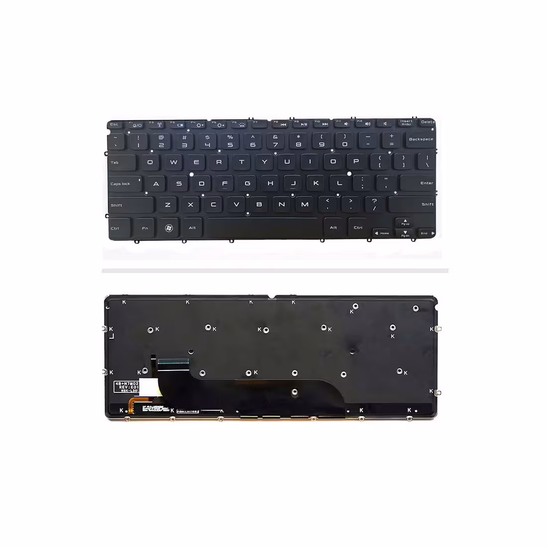 کیبورد لپتاپ دل L221X (XPS 12 | با بکلایت | بدون فریم)