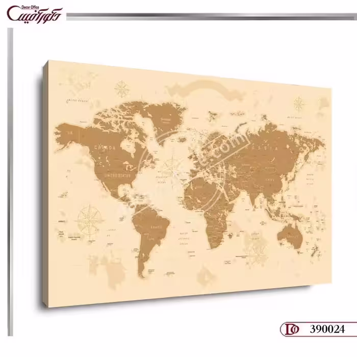 تابلو دکوراتیو نقشه R0024