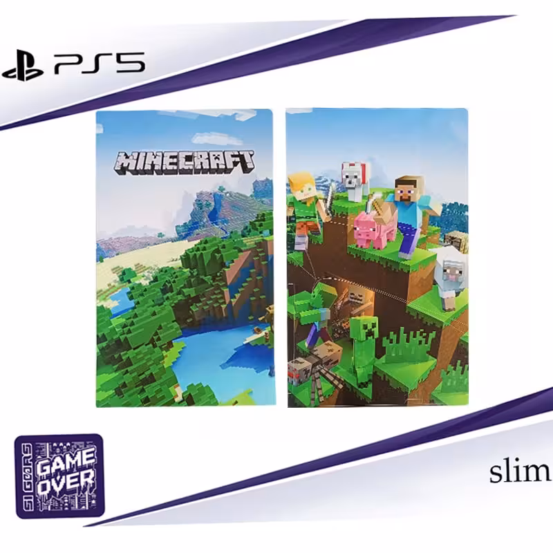 برچسب کنسول PS5 SLIM (GO) طرح ماینکرافت