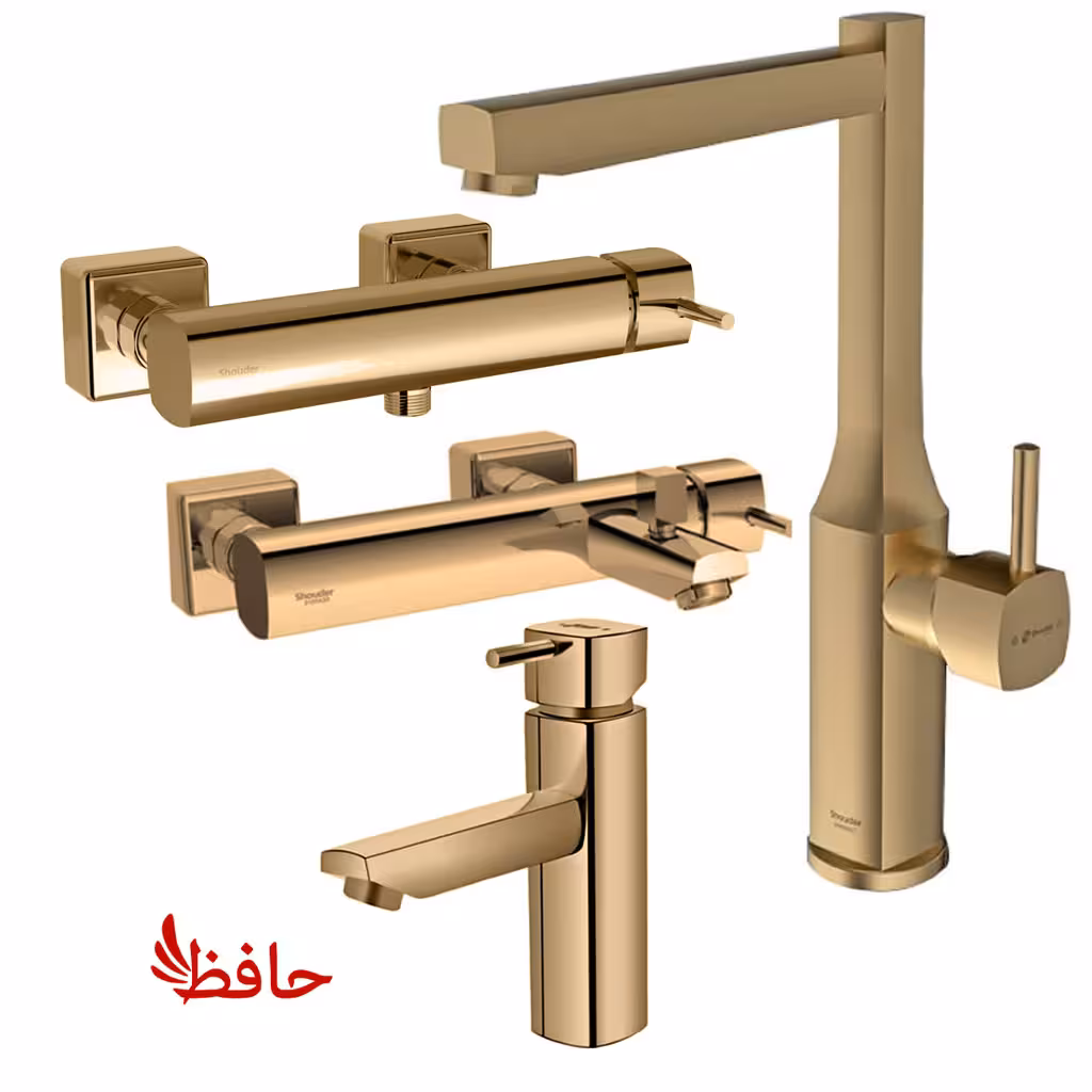 ست شیرالات شودر مدل یونیک طلایی مات