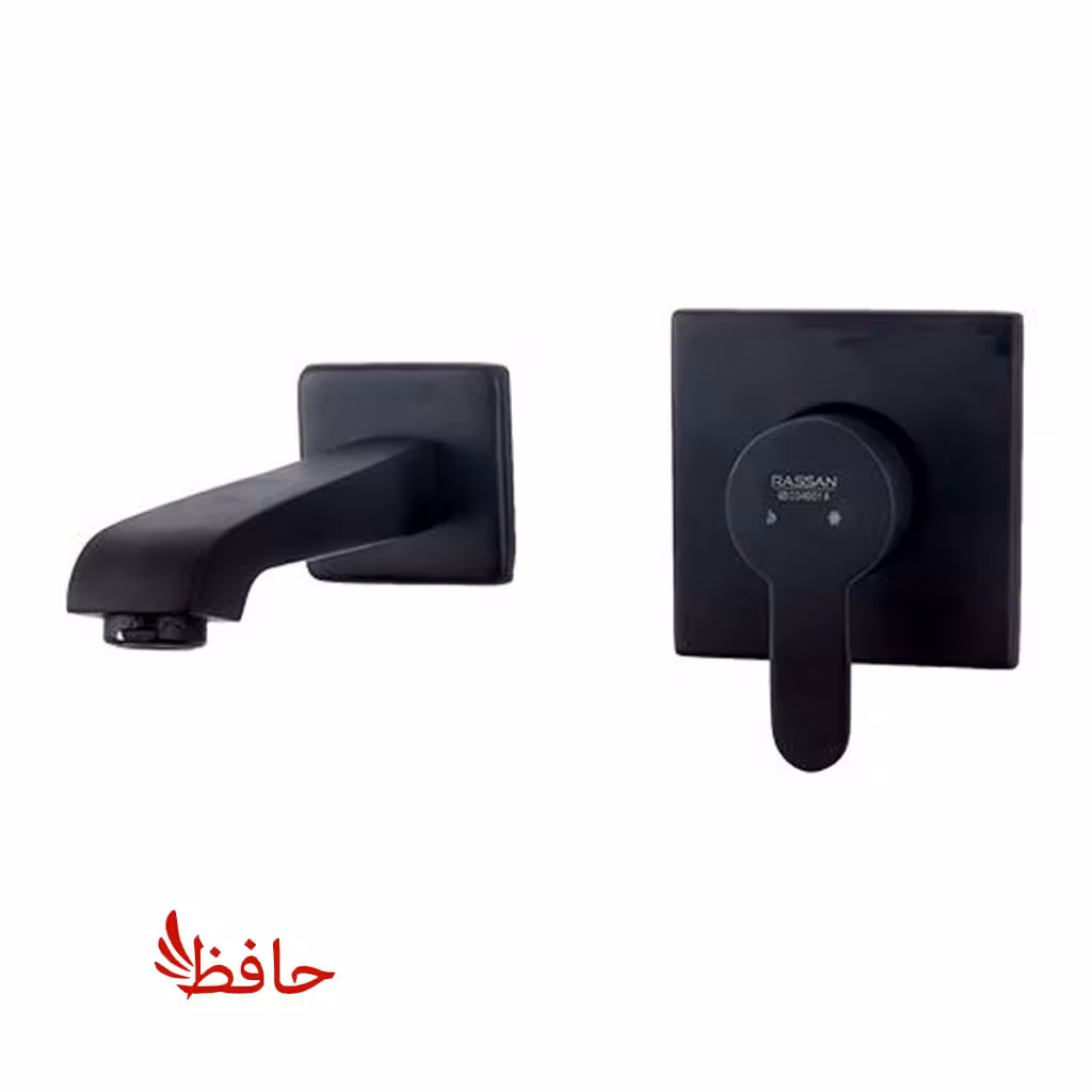 شیر روشویی توکار راسان مدل ویوات فلت مشکی