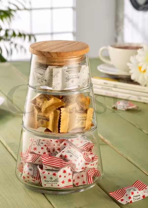 اردو خوری و شکلات خوری سه طبقه شیشه ای درب بامبو کلاسیک