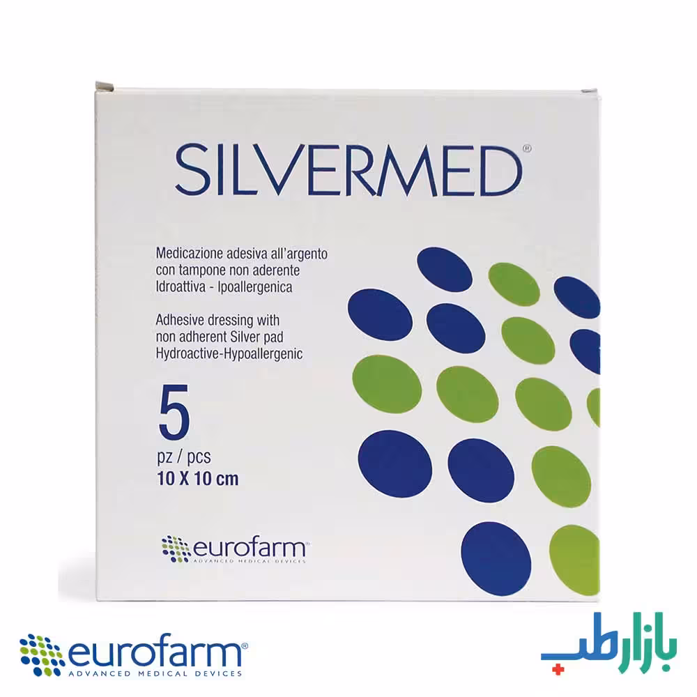 پانسمان نقره چسب دار سیلورمد یوروفارم